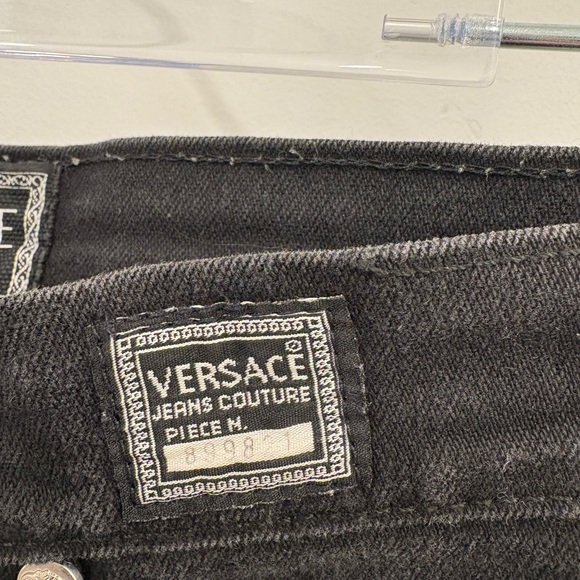 Vintage Versace Jeans Couture Black Mom Jeans Size 30 - Picture 3 of 11
